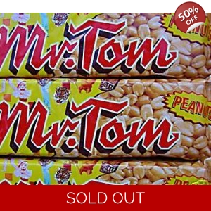 Mr. Tom Peanut Bar - Original Nutty Bars x 4